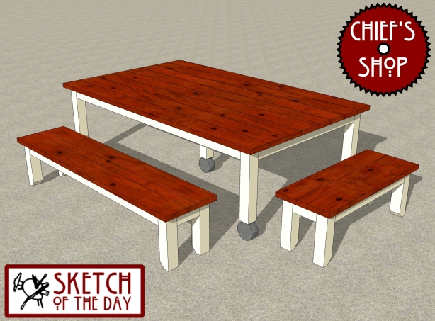 Outdoor Dining Table And Bench Plans